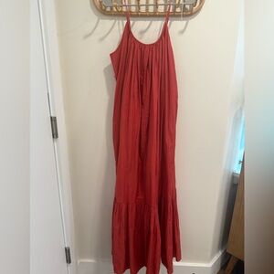 Nordstrom Red Cotton Maxi Dress - S